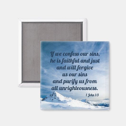 1 John 1:9 Magnet (Vorderseite/Rückseite)
