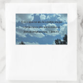 1. John 1:9 Rechteckiger Aufkleber (Tasche)