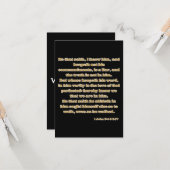 1 John 2:4-6 KJV Bible Scripting Begrüßung Karte (Vorderseite/Rückseite Beispiel)