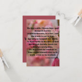 1 John 2:4-6 KJV Bible Scripting Pic Gruß Karte (Vorderseite/Rückseite Beispiel)