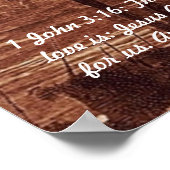 1 John 3:16 Jesus Christus auf dem Kreuzplakat Poster (Ecke)