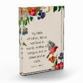 1 John 3:18 KJV Fotoblock (Links)