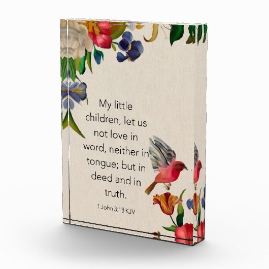 1 John 3:18 KJV Fotoblock (Rechts)