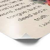 1 John 3:18 KJV Fotodruck (Ecke)