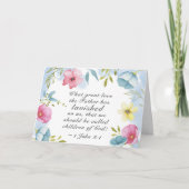 1 John 3:1 Große Liebe, die uns der Vater übergab Karte (Vorderseite)