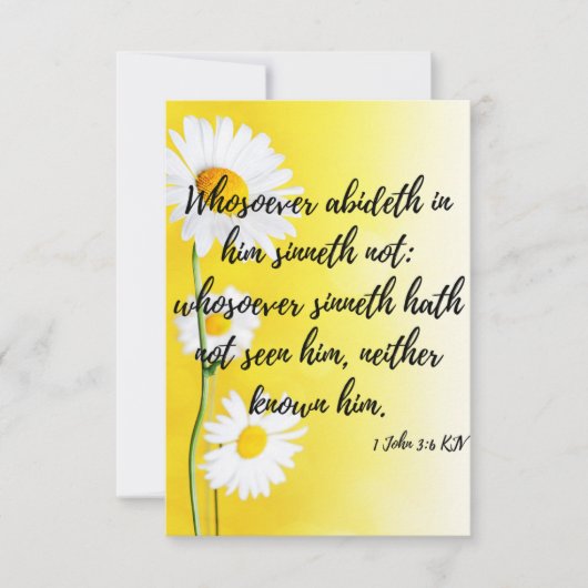 1 John 3:6 KJV Bible Verse Pic Gruß Karte (Vorderseite)