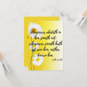 1 John 3:6 KJV Bible Verse Pic Gruß Karte (Vorderseite/Rückseite Beispiel)