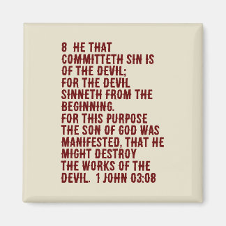 1 John 3:8 (Schrift) Magnet