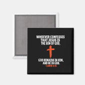 1 John 4_15 Bible Verses Scripture Tank Top Magnet (Vorderseite/Rückseite)