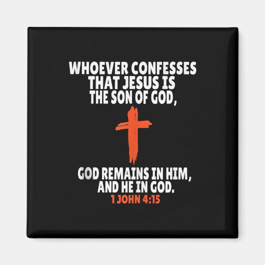 1 John 4_15 Bible Verses Scripture Tank Top Magnet (Vorne)