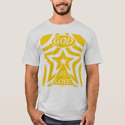 1 John 4:16 "God is Love" Cyber Yellow - Christian T-Shirt (Vorderseite)