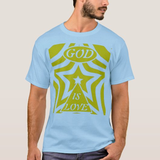 1 John 4:16 "God is Love" Cyber Yellow - Christian T-Shirt (Vorderseite)