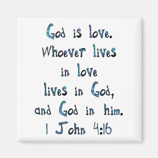 1. John 4:16 Magnet (Vorne)