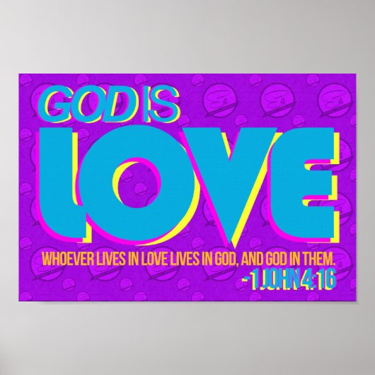 1 John 4:16 Poster (Vorne)