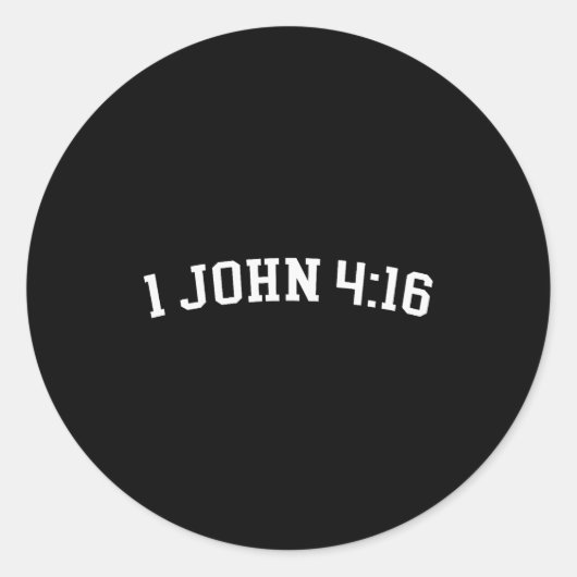 1 John 4_16 Runder Aufkleber (Vorderseite)