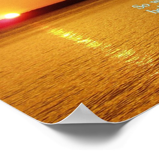 1 John 4:16 Sonnenuntergang Poster (Ecke)