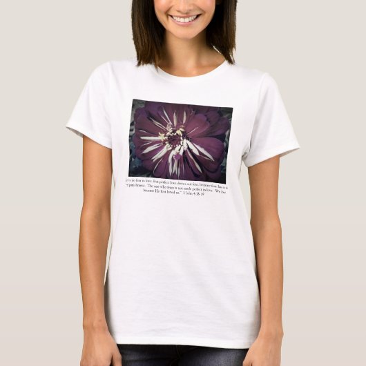 1 John 4:18-19 T-Shirt (Vorderseite)