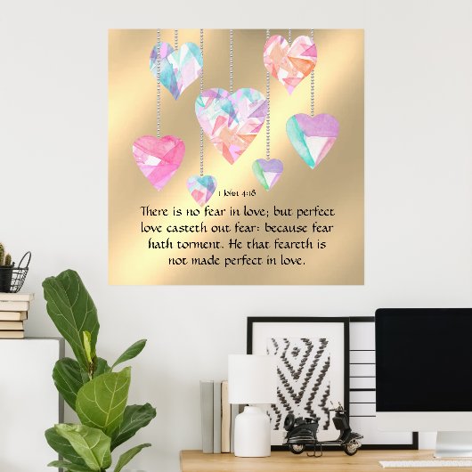 1. John 4:18 Poster (Heimbüro)