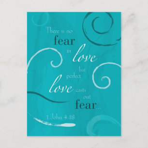 1. John 4:18 Postkarte