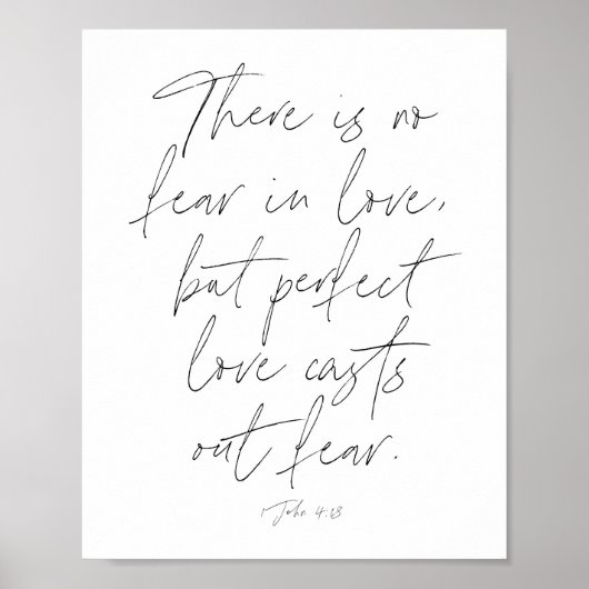 1 John 4:18 Script Poster (Vorne)