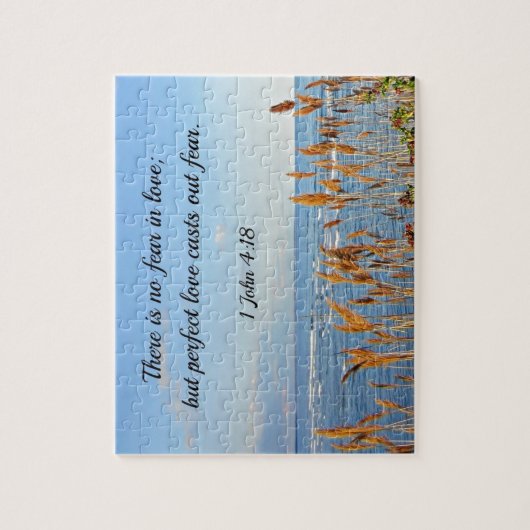 1 John 4:18 There is no fear in love; verbessertes Puzzle (Vertikal)