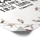 1 John 4:19 Wir Liebe, weil er uns zum ersten Mal  Poster (Ecke)