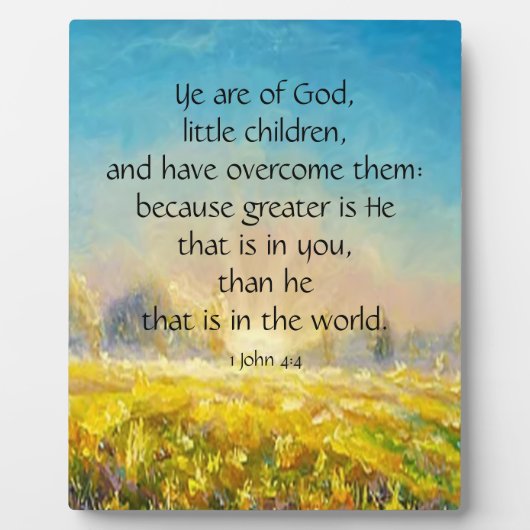 1. John 4:4 Fotoplatte (Vorderseite)