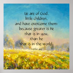 1. John 4:4 Poster