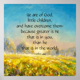 1. John 4:4 Poster