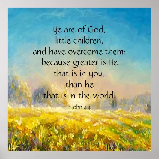 1. John 4:4 Poster (Vorne)