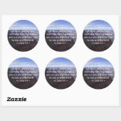 1. John 4:4 Runder Aufkleber (Blatt)