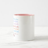 1 John 4:7 Bible Verse Regenbogentext Zweifarbige Tasse (Mittel)