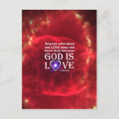 1. John 4:8 Postkarte (Vorderseite)