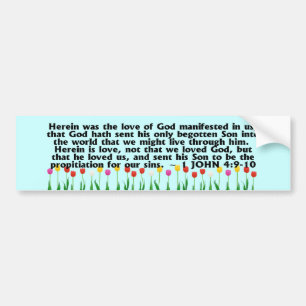 1 John-4:9 - 10 Autoaufkleber
