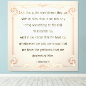 1. John 5:14-15 Leinwanddruck (Insitu (Holzboden))