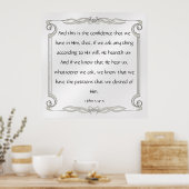 1. John 5:14-15 Poster (Küche)
