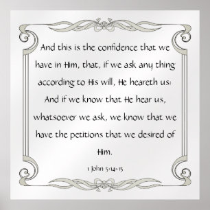 1. John 5:14-15 Poster