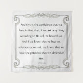 1. John 5:14-15 Wandteppich (Vorderseite)