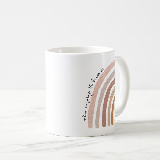 1 John 5:15 - Boho Rainbow Kaffeetasse (VorderseiteRechts)