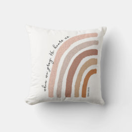 1 John 5:15 - Boho Rainbow Kissen