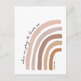 1 John 5:15 - Boho Rainbow Postkarte
