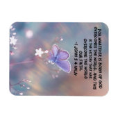 1. John 5:4 NKJV Bible Verse Magnet (Horizontal)