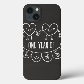 1. Jubiläum Geschenk Chalk Herz iPad Mini Case-Mate iPhone Hülle