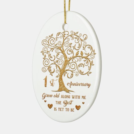 1. Jubiläum Geschenke Ornament | Einzigartiges Ges (Links)