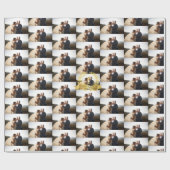 1. Jubiläum Hochzeitsfeier mit Gold anpassen Geschenkpapier (Flach)