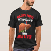 1. Jubiläum Lebertransplantation Empfänger Survivo T-Shirt (Vorderseite)