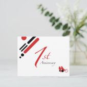1. Jubiläum (Mod-Vögel) Postkarte (Stehend Vorderseite)
