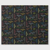 1. Juli, 1. Geburtstag Geschenkpapier (Flach)