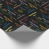 1. Juli, 1. Geburtstag Geschenkpapier (Ecke)