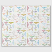 1. Juli, 1. Geburtstag Geschenkpapier (Flach)